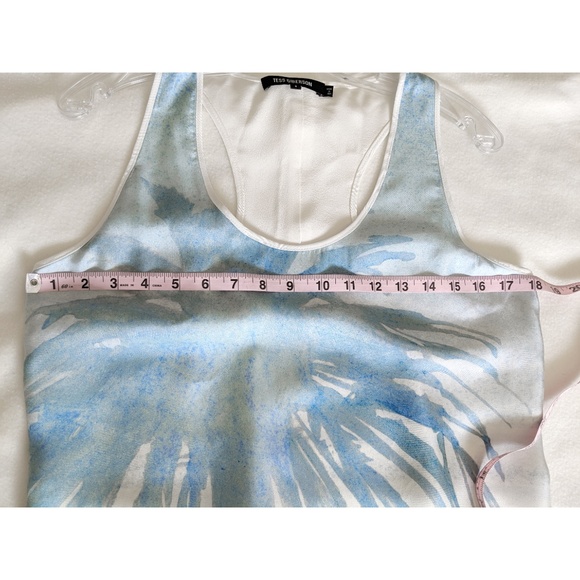 Tess Giberson Palm Tree Silk Dress Sz 6 - Picture 7 of 8